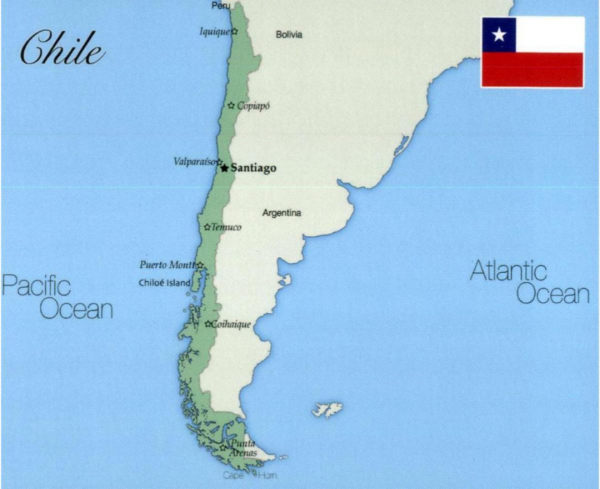 zemljevid mesta Čile