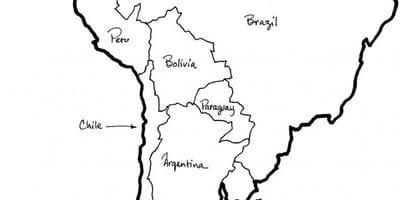 Zemljevid Čile outlin