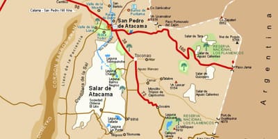 Zemljevid atacama v Čilu