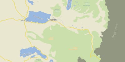 Zemljevid pucon Čile