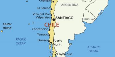 Zemljevid državi Čile