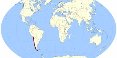 Svetovni zemljevid, ki prikazuje Čile